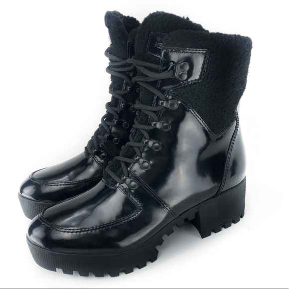 KENDALL + KYLIE Black Paxton Lace Up Combat Boots! - Picture 3 of 6